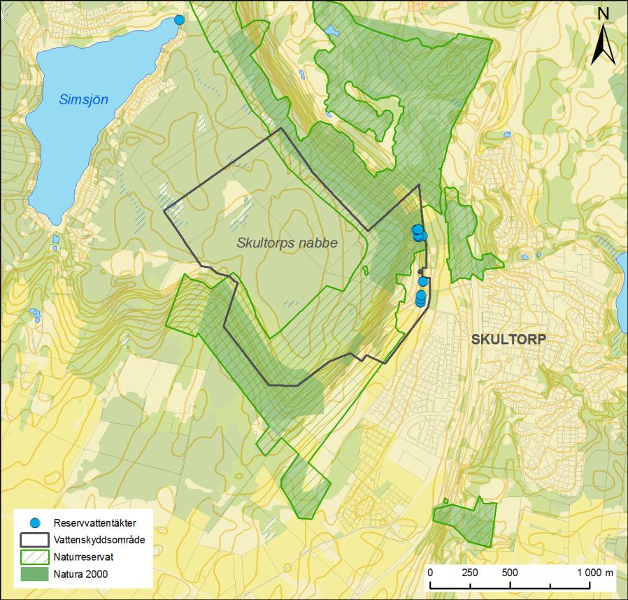 16 TEKNISKT UNDERLAG - VATTENSKYDDSOMRÅDE 3 HYDROGEOLOGISK BESKRIVNING 3.1 Områdesbeskrivning Skultorp ligger ca 5 km söder om Skövde tätort.