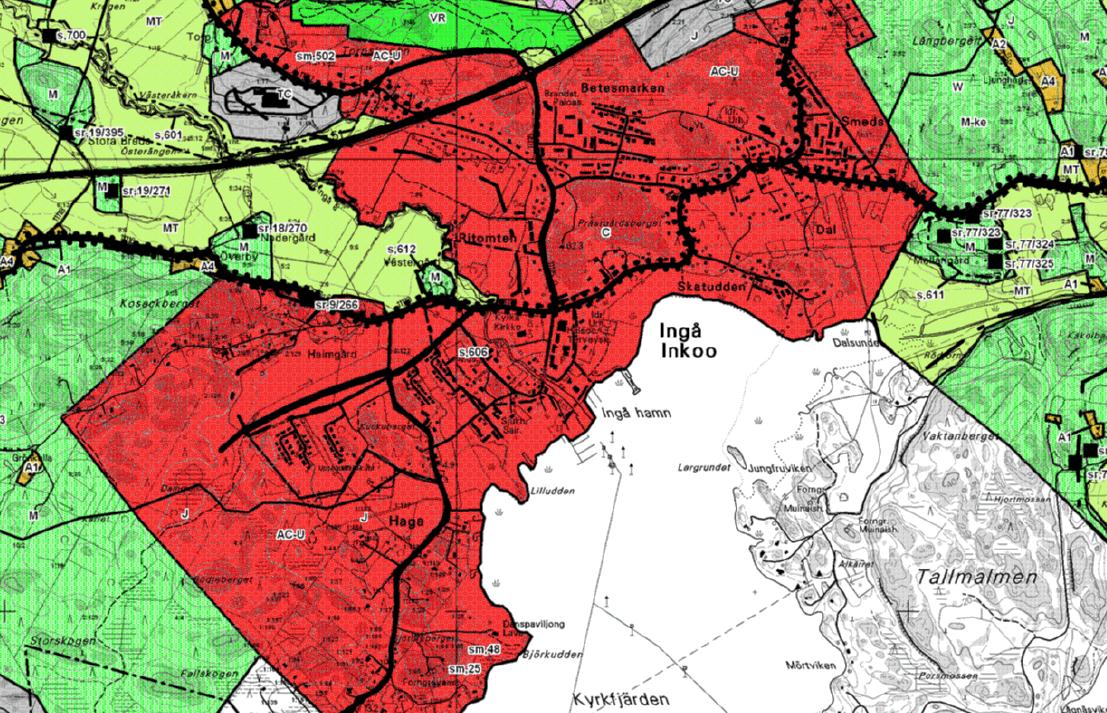INGÅ KOMMUN Detaljplaneändring för båthamnen i centrum 8..04 3) I Nylands 3:e etapplandsapsplan (landsapsfullmätige 4..0, miljöministeriet 4..0, högsta förvaltningsdomstolen.4.04) anvisas en plats för ett nytt avloppsreningsver i Blombacen i Esbo.