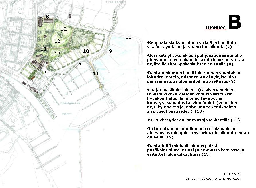 INGÅ KOMMUN Detaljplaneändring för båthamnen i centrum 8.