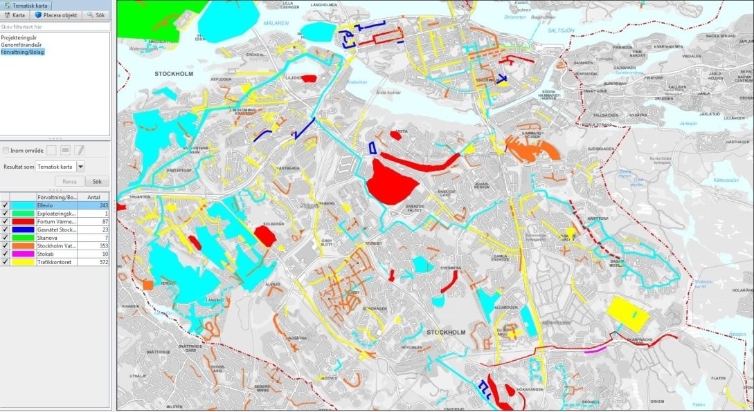 Sid 28 (88) Utdrag ur GSP, ett verktyg för samordnad projektplanering av åtgärder på stadens gator Utvecklingsarbete har bedrivits för att ta fram en ny modell för trafiksimuleringar anpassad för