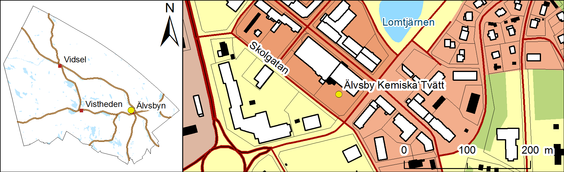 Kemtvätt med lösningsmedel Objektsnamn Älvsby Kemiska Tvätt Objektsnummer F2560-1076 Riskklass 3 Lantmäteriet Geodatasamverkan Verksamhet Motivering Kemtvätt mellan åren 1957 till 1970 där