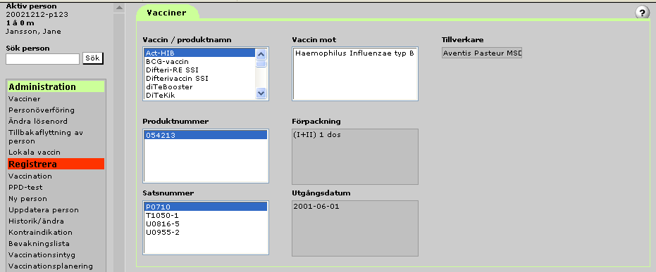 ADMINISTRATION Funktionerna under Administration varierar beroende vilken roll man har i systemet och om man är behörig på lokal, regional eller nationell nivå.