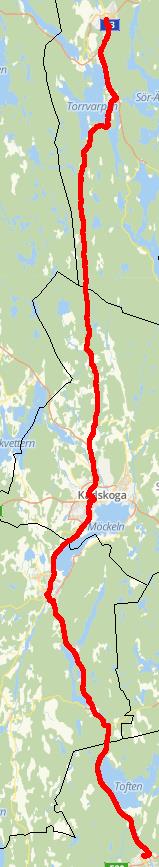 505 505 (norr) 3/8 L 505 Hällefors Karlskoga Degerfors Laxå delas upp i två delar, norr och söder.