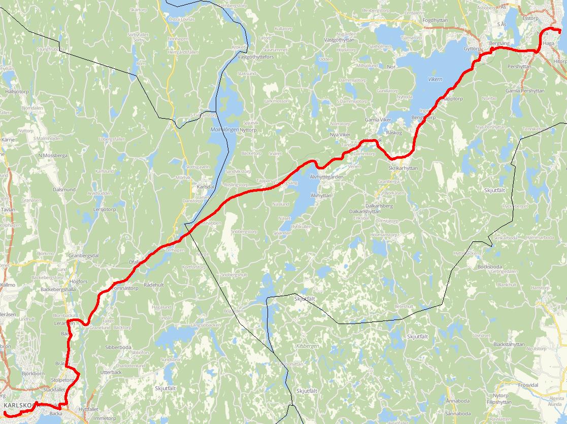 532 532 6 (532) 2(333)/6 L 532 Nora Gyttorp Karlskoga trafikeras genom att nuvarande L 333 Bäcketorpsvägen Viker Nora slås ihop med L 532 Karlsdal Karlskoga.