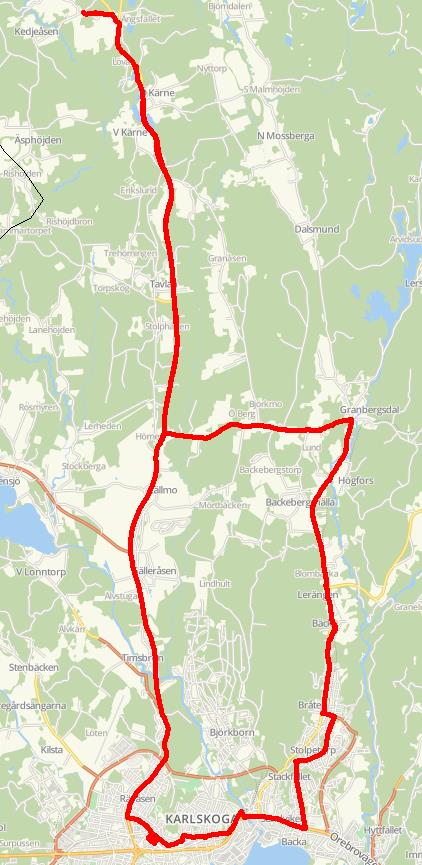 533 L 533 Kedjeåsen Granbergsdal Karlskoga får ökat utbud.