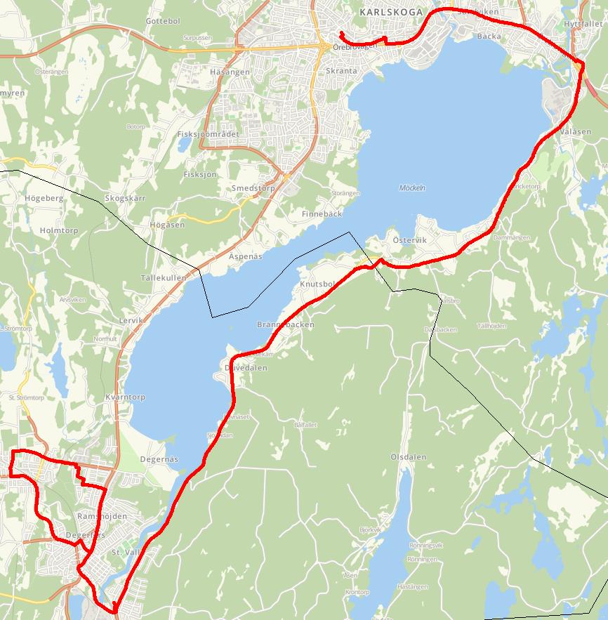 537 L 537 Degerfors Knutsbol Karlskoga ersätter dagens skolskjutssystem öster om Möckeln samt den del av Karlskogas tätortstrafik som körs till Öskevik.