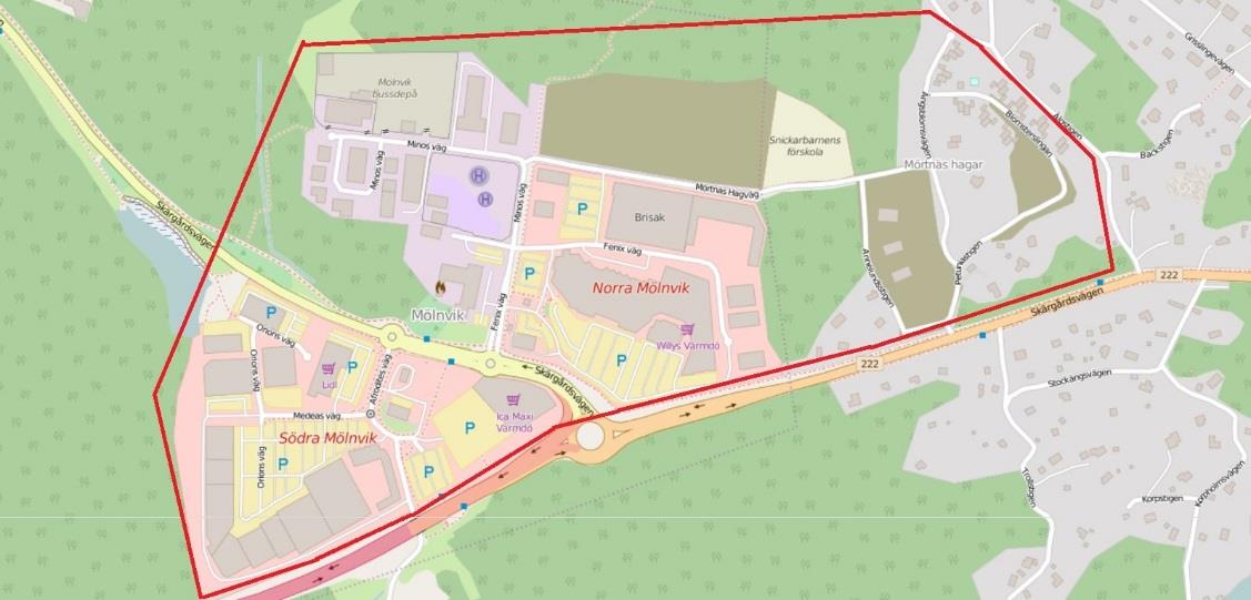 2 Trivector Traffic 1.3 Förutsättningar Enligt översiktsplanen för Värmdö kommun ska planeringen av kommunen syfta till att öka gåendet och användandet av cykel vid korta resor.