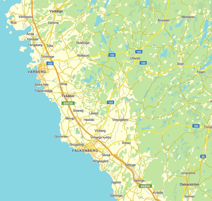 2 Falkenberg idag (2015) På kommunnivå har Falkenberg ett mycket högt index (153 på DV och 412 på SV), tack vare Ge-Kås i Ullared.