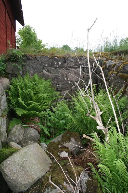 Alternativ 3 Slitsränna väster om skibordet, längs högra stranden En slitsränna anläggs längs högra stranden på insidan av den nuvarande denilrännan (bild 7 & ritning 6).