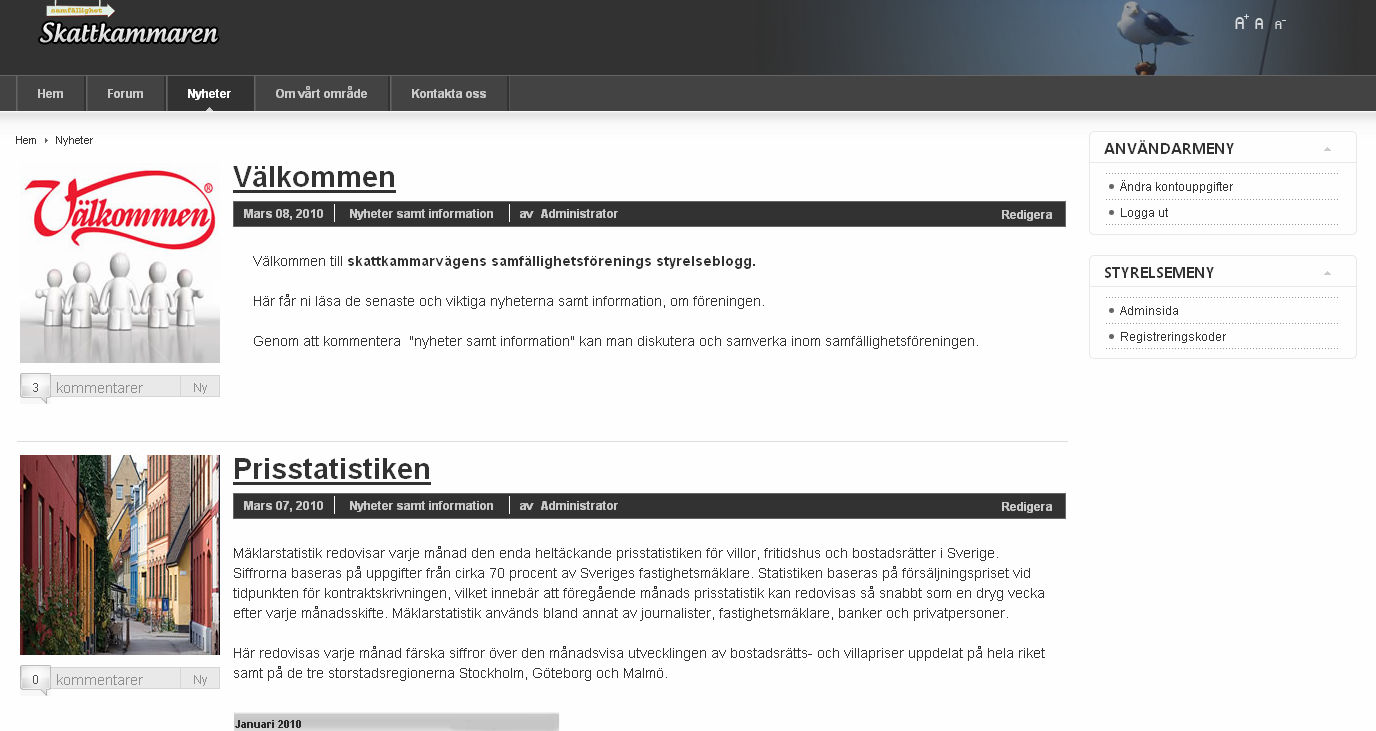 Styrelsebloggens bruksanvisning sidan 1 av 11 Styrelsebloggens bruksanvisning 1.