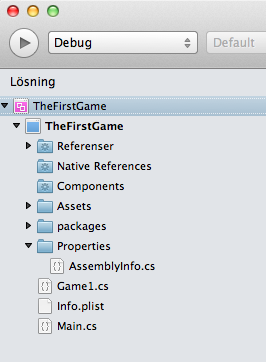 Spelprogrammering med XNA och MonoGame 2 Skapa ditt första projekt I Xamarin väljer du Arkiv - > New - > Solution och väljer sedan att skapa ett MonoGame- projekt för MacOS.