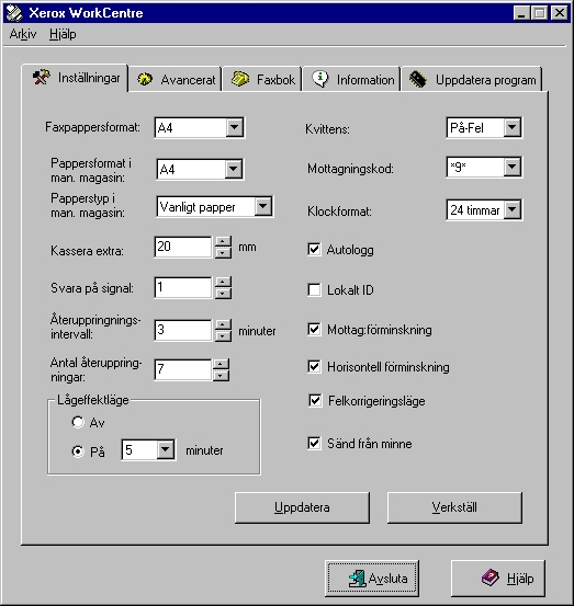 2 Använda ControlCentre 5.0 Välj en flik och ställ in önskade alternativ. Obs! När du ändrar inställningarna i ControlCentre 5.