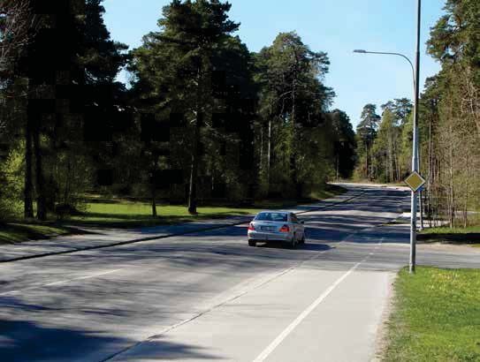 Programförslaget Geografiska områden Längs Norbyvägen I den norra delen av programområdet kantas Norbyvägen av längsgående lamellhus. Längre söderut kantas gatan istället av grönområden.