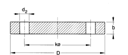 ROSTFRIA SYRAFASTA Plan svetsfläns / ISO TYP 01 / PN10 / EN 1092-1 / 1.