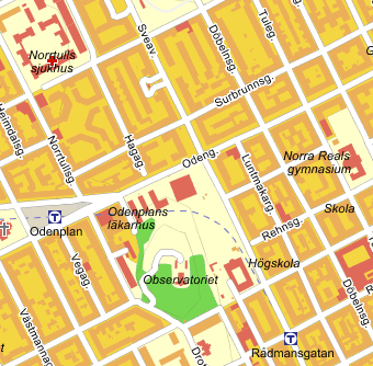 Figur 2: Gatuavsnitt där räkning utfördes på Norrmalm Sveavägen Resultat av dubbräkningen år 2011/2012 I tabell 1 visas dubbandelar samt medelvärden och standardavvikelse v50-v10 vid Hornsgatan,