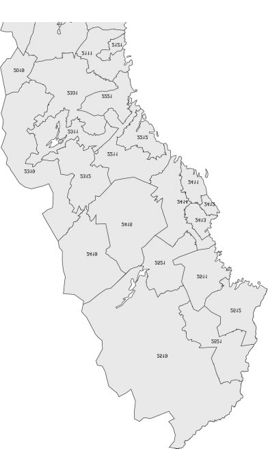 Karta över norra Sveriges