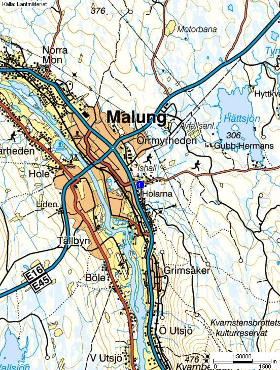 Alla områden; Vägkartan; 1:50000; A4, Portrait Källa: Lantmäteriet; ALLMÄN+TAXERING MALUNG-SÄLEN HOLARNA