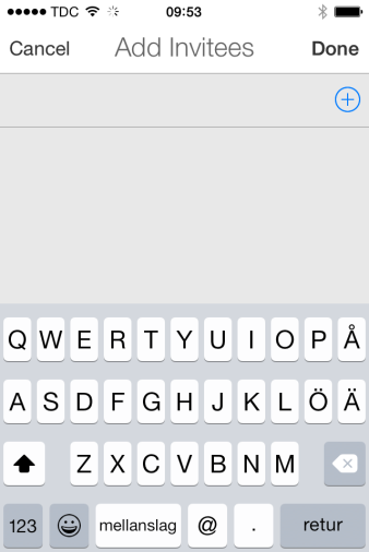 För att öppna kalendern tryck på Calendar Här kan du välja olika vyer för kalendern, lista, dag eller månad. Med plustecknet skapar du en ny kalenderpost.