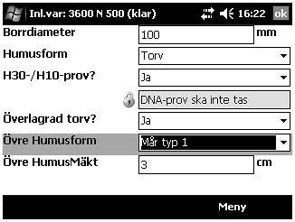 11.7.10 Jordmånsbeskrivning och markprovtagning Variabler Överlagrad torv 11.7.10 ÖVERLAGRAD TORV Överlagrad torv?