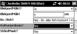 11.7.19 Jordmånsbeskrivning och markprovtagning Variabler Kulturjordmån 11.7.19 KULTURJORDMÅN Kulturjordmån? [meny Jordmånsbeskrivning] Kulturjordmån?