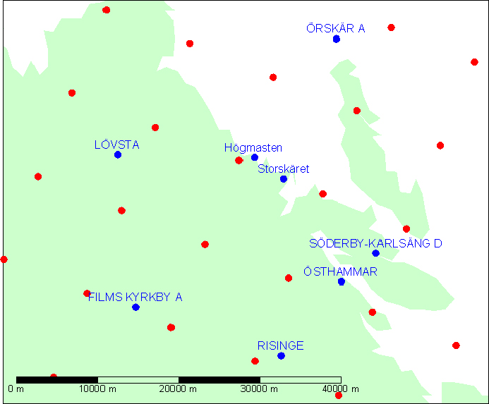 1 Introduction This document reports the results of meteorological measurements made at Forsmark during the period January December, 2008.