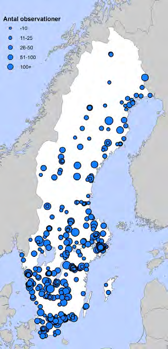 Resultat Drygt 10 000 elever deltog i Höstförsöket. Sammanlagt skickade eleverna in 11 785 höstlövsrapporter om totalt 2 054 träd och observationerna gjordes på 378 olika platser i landet.
