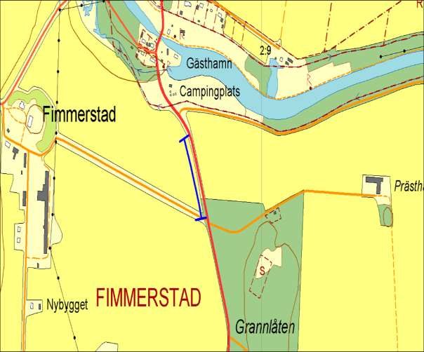 3023, Fimmerstad, FIMMERSTAD Allé ID på karta 73 Vägnummer O 3023 Namn Fimmerstad, FIMMERSTAD Gammalt namn och ID - Östra sidan - Norra sidan - Västra sidan 230 m.