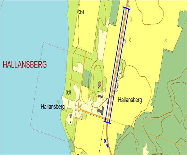 2966, Hallansberg, HALLANSBERG Allé och vägträd ID på karta 43 Vägnummer O 2966 Namn Hallansberg, HALLANSBERG Gammalt namn och ID Hallansberg, 2966_1 Östra sidan 820 m.