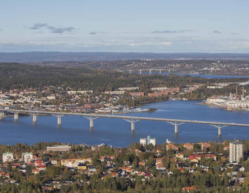 REGION NORR Vy över Sundsvall Fem största fastighets ägarna SUNDSVALL Taxerad yta tkvm Diös 228 Castellum 156 NP3 Fastigheter 91 Hemfosa 64 Hedern Fastigheter 47 GÄVLE Taxerad yta tkvm Diös 219