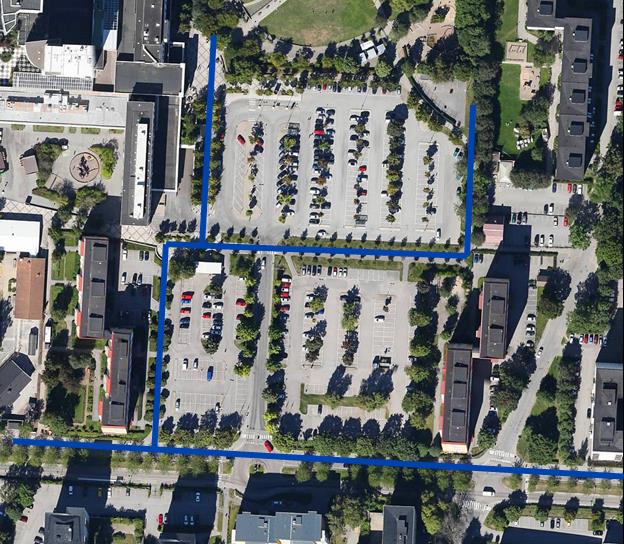 L:\5645\2015\10208413\3_Dokument\36_PM\.docx norra Tornérparkeringen och Jakobsberg C. Tornérvägen är den enda kopplingen till Folkungavägen, inga gator har planerats längs med de båda fastigheterna.