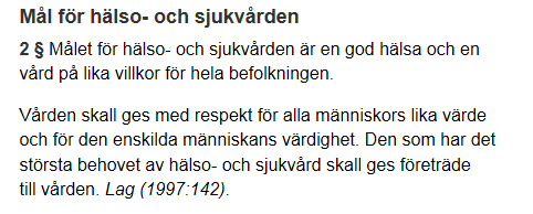 Hälso- och sjukvårdslagen