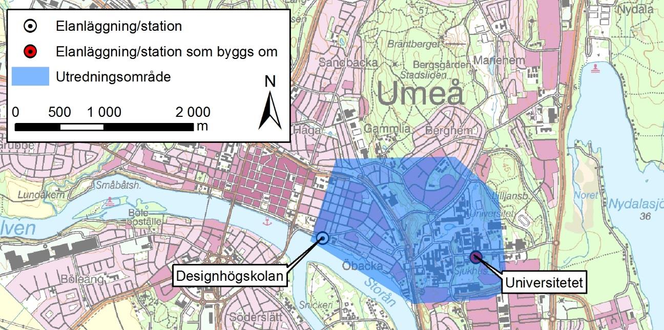 2016-02-24 Samrådsunderlag angående ny markförlagd 145 kv kraftledning mellan Designhögskolan och Umeå Universitet i Umeå tätort, Västerbottens län Bakgrund och syfte Umeå Energi (UE) planerar att