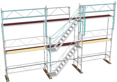 Instruktioner, H-ram Montering av utvändig trappa med H-ram i aluminium Trappa monteras utvändigt i 2,5 m fack.