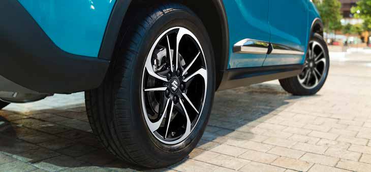 Hjulpaket med 15" alufälg Beat. Swift: 15" Gun Titanium, däck 175/65 R15 sommar, dubb eller friktion. Hjulpaket med 15" alufälg Samba Baleno: 15" Silver, däck 175/65 R15 sommar, dubb eller friktion.
