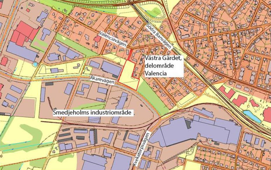 Västra Gärdet 1:67, bostäder Detaljplaneuppdraget avser planläggning för bostäder.