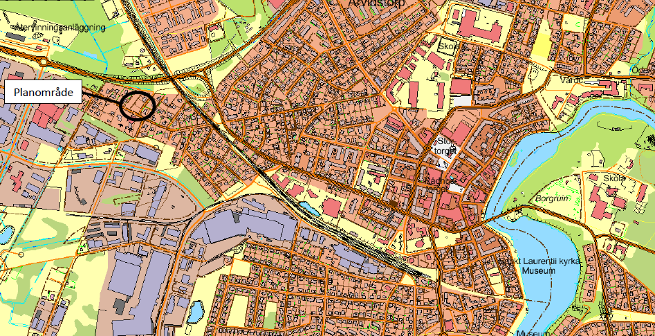 Estraden 4 och 5, ändring av plan för bostäder Fastigheterna Estraden 4 och 5 har idag en gemensam byggrätt och i samband med att gällande detaljplan togs fram var de båda fastigheterna sammanslagna