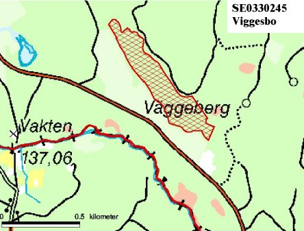 511-4607-05 t Viggesbo enligt 17 förordning (1998:1252) om områdesskydd enligt miljöbalken m.m. Områdeskod: SE0330245 Områdestyp/status: Området är antaget av regeringen enligt habitatdirektivet i januari 2002.