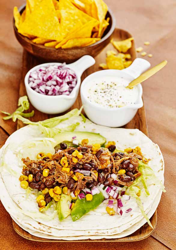 Pulled pork tortillas med