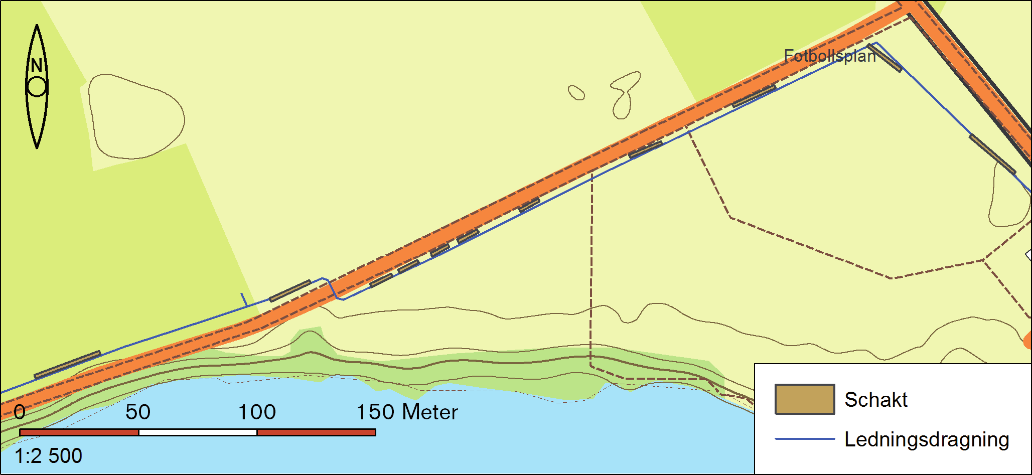 ARKEOLOGISK RAPPORT 2014:52 9 ställe var det 60 cm och vid golfbanan och campingplatsen i öster endast 10-20 cm tjockt.