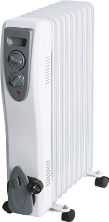OLJEFYLLD RADIATOR Bi-metall termostat. Tippskydd. Fötter samt enkla väggfästen för väggmontage ingår. 230 V. 9044236 400 W OLJEFYLLD RADIATOR Elektroniskt termostat. Tippskydd. Väggfästen för fast montering.