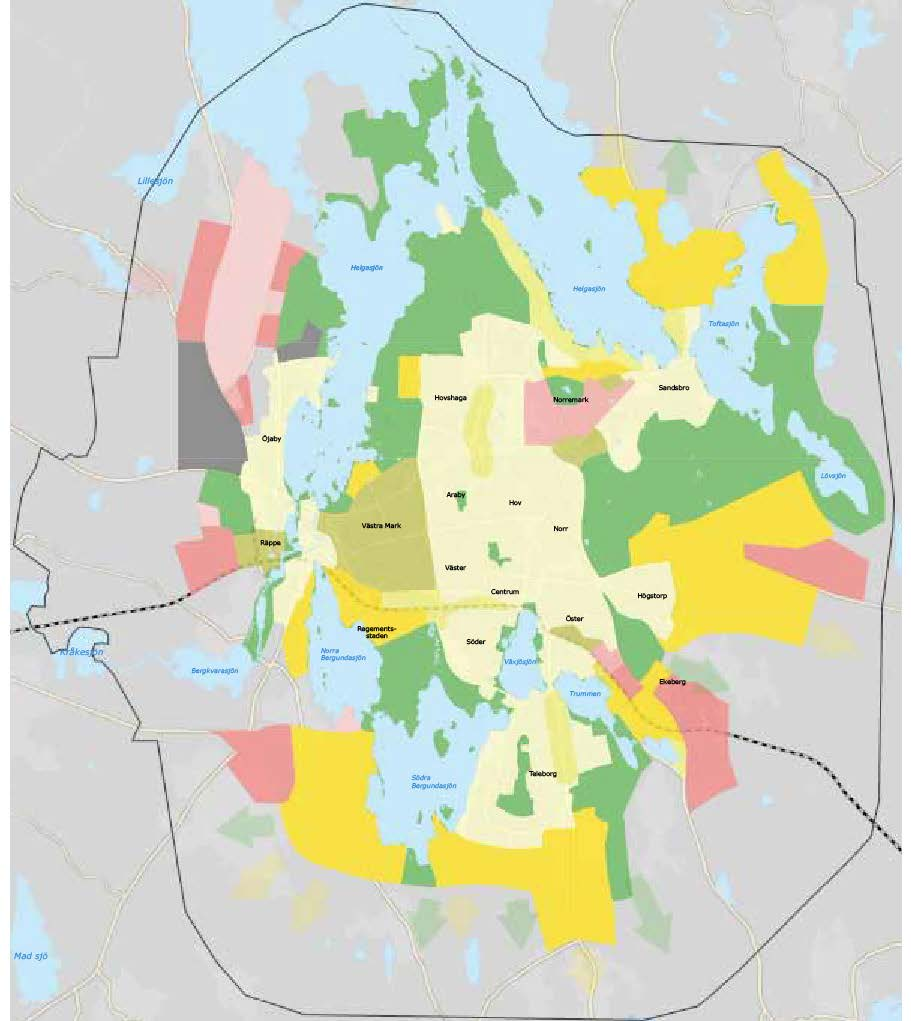 Planeringskontoret Dnr KS 2017-00047 2017-01-19 Gällande planer Växjö kommuns översiktsplan del Växjö stad. Översiktsplanen pekar ut området som utredningsområde.