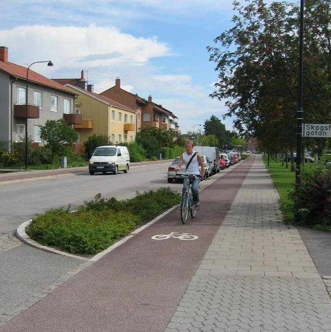 Färgade cykelöverfarter Tänk efter före!