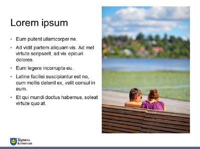 Presentationer i Powerpoint Kommunens mallar för Powerpoint finns förinstallerade i Office-paketet på samtliga datorer.