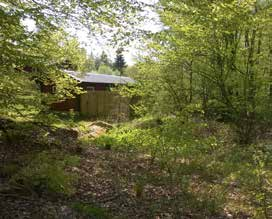 Planens innebörd Bilder från fritidsområdet som ligger i skogen, maj 2016. Befintlig bebyggelse Området som är ett fritidshusområde är avstyckat och utbyggt enligt detaljplanen.