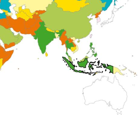 LANDRISKANALYS Indonesien LANDRISKKLASS 3/7 Landriskklasserna går från 0 till 7. Ju lägre siffra desto bättre kreditvärdighet har landet.