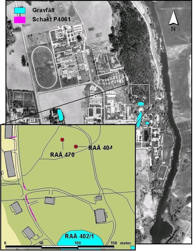 Platsen för schaktningen ligger i närheten av gravfältet RAÄ 402/1 enligt fornminnesregistret för Bondkyrko socken, Uppsala kommun.