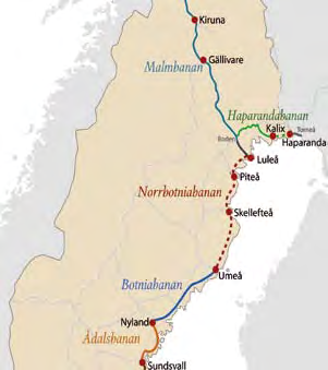 www.banverket.se/norrbotniabanan Planeringsarbetet pågår för - 27 mil ny järnväg mellan Umeå och Luleå.