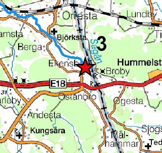 2.1.3 Lokal 3 Nykvarn Figur 2.1.2.1 Lokalisering av provlokal 2 Bollsta golfbana.