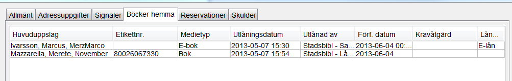 Funktionsbeskrivning för ehub i BOOK-IT Nya funktioner Administration Parameterunderhåll Cirkulationsparametrar: Här finns två nya parametrar: E-lån, max antal: anger hur många e-bokslån en låntagare