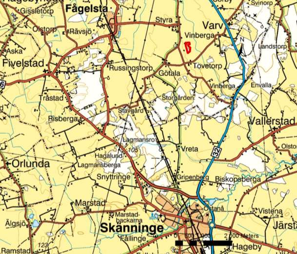 Karta 4. Översiktskarta för naturreservatet Styra kalkkärr, Motala kommun, Östergötlands Län.